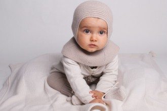 Cashmere Baby Bonnet and Accessories - French design cashmere balaclava